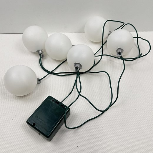 Vintage Gemmy Color-changing Light String 6 White Globes Battery-operated - Etsy