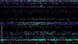 Glitchy digital color noise animation. TV screen noise glitch. Pixel data defects or screen artefacts. 4K Visual effect. Electronic error or failure. Movie distortion waves. Stock Video