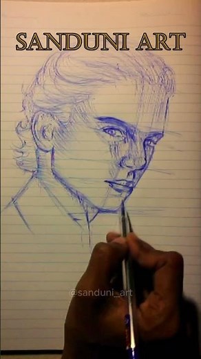 Trying this drawing technique for the first time | 🖊️ Pen Drawing of a Realistic Boy | Art Timelapse