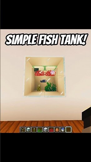 Simple fish tank in minecraft! 🤩 #minecraft #shorts