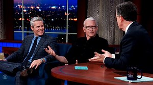 Anderson Cooper and Andy Cohen discuss dating apps with Colbert