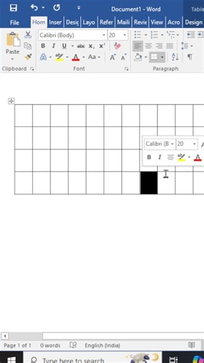 Create table in msword | #msoffice #msword #mswordtricks