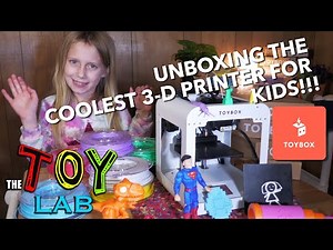 Printing Toys at HOME with a TOYBOX 3D Printer! Amazing! The TOY LAB with Juliet - Unboxing & Review