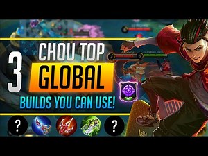 TRY THIS 3 CHOU TOP GLOBAL BUILDS TO RANK UP FAST! | CHOU BEST BUILD | MLBB