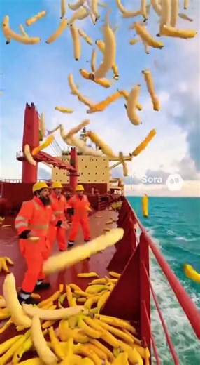 親方空からバナナが #ai動画#banana #ship