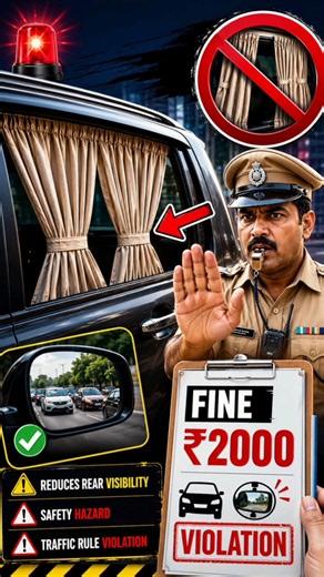 Why Car Window Curtains Can Get You a Challan in India! 😱