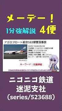 【航空事故1分解説】今日のメーデー 4便 #航空事故 #メーデー #結月ゆかり #東北きりたん