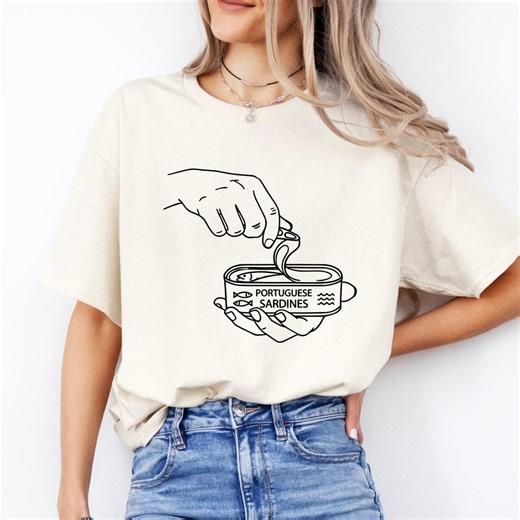 Tined Fish Date Night T-shirt, Retro Line Art Design, S–2XL: Various Colors - Etsy