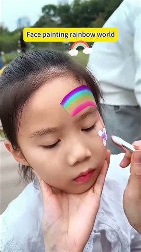 Little Girls Love Rainbow Fairy Painting! #makeup #makeupartist #cute