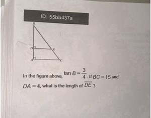 ID: 55bb437aIn the figure above, \tan B = \frac { 3 } { 4 }. ... | Filo