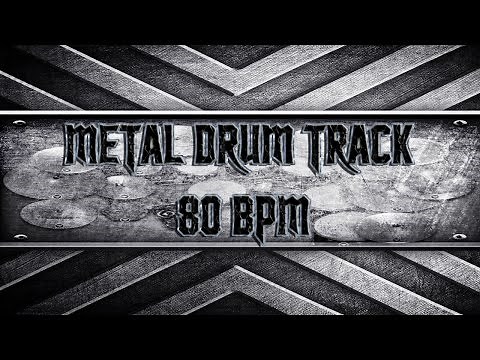 Black Label Society Style Metal Drum Track 80 BPM (HQ,HD)