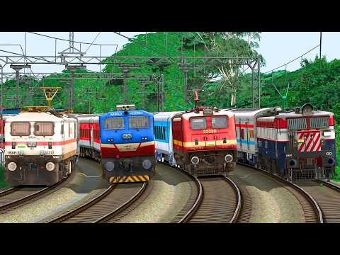 TRAINS HEAVEY TRAFFIC IN RAILWAY STATION | BUMPY RAILROAD | Train Simulator | Railwork | NTG GAMING