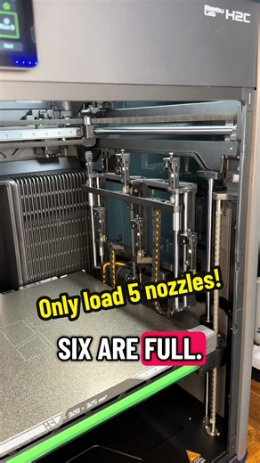 Don’t load 6 nozzles in the Vortek rack in the @BAMBULAB Official H2C #printtok #bambulab #bambulabh2c #h2c #3dprinting