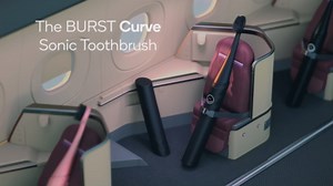 Burst Curve Sonic Electric Toothbrush for Adults (Rose Gold) | Slim Travel Brush with Cover | Ultra Soft Bristles | Up to 2 Month Rechargeable Battery | Two Modes & Timer