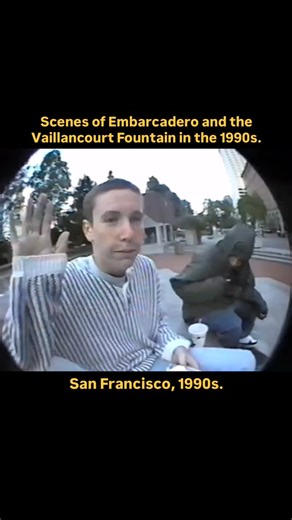 Retro Bay Area on Instagram: "Scenes of Embarcadero and the Vaillancourt Fountain in the 1990s. San Francisco, 1990s. Skate kids from out of town made a pilgrimage to San Francisco. 🎥: Lisa Whitaker"