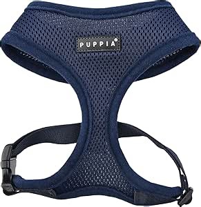 Puppia Soft Dog Harness, Navy, Medium (PDCF-AC30-NY-M)