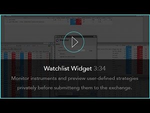 Watchlist Widget | TT® Futures Trading Platform
