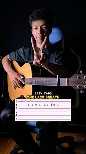 16K reactions · 1.4K shares | using only 2 fingers one last breath - Creed . . Guitar : @jsguitarsofficial . #guitartabs #guitartutorial #creed #onelastbreath #easytutorial #tabs | ShifaIman | Facebook