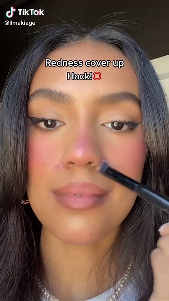 Color Correction Makeup Hacks: Covering Red Cheeks with Concealer