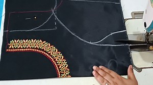 14K views · 871 reactions | Princess Cut blouse front neck embroidery blouse gala cutting and stitching | Prince Cut Blouse | Mandeep Designs | Facebook