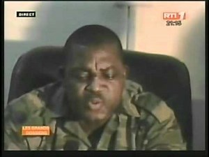 Statement by General Katé regarding an ongoing coup d'état, broadcast by Hamed Bakayoko on RTI.