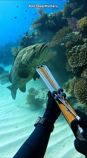 Great White Shark Targets a Spearfishing Catch! | Tense Underwater Encounter