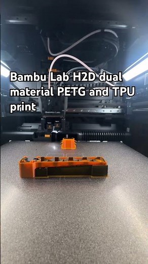 Bambu Lab H2D nozzle swap in real time + Printing with PETG TPU in one print #bambulab #bambulabH2D