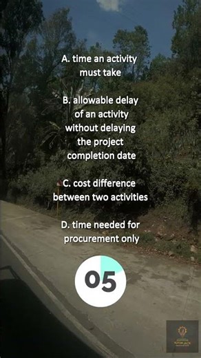 CELE/PRC Construction Management | Float (Slack) Definition MCQ | Scheduling Quick Review #shorts