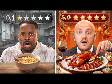 Tasting FOOD at the MOST EXPENSIVE vs CHEAPEST HOTEL in CHINA! Expensive Cheap challenge