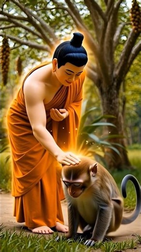 Gautam Buddha Saves a Monkey | A Powerful Story of Compassion #buddha #buddhist #motivation #love