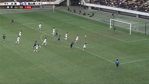 高校サッカー大津対富山第一の熱戦