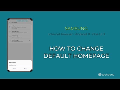 How to Change Default homepage - Samsung Internet [Android 11 - One UI 3]