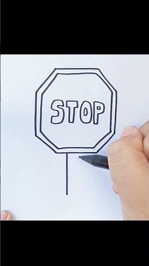 How to draw a Stop Sign