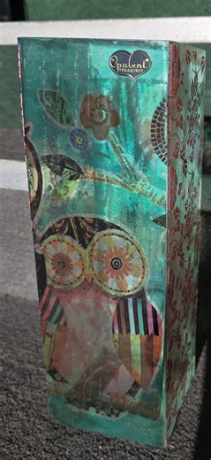 Art Glass Owl Vase — Decorative Glassware / Candle Holder - Etsy