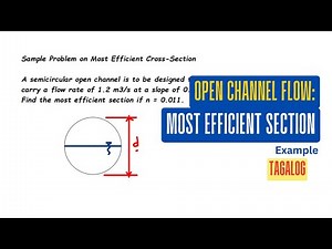 Most Efficient Sections | Open Channel Flow | Sample Problem