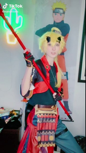 Thoma Genshin Impact Cosplay Pole Arm Practice