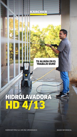 Cuando las limpiezas son frecuentes y exigentes, necesitas algo más que potencia… necesitas una solución confiable. ✅ La Hidrolavadora HD 4/13 de Karcher es esa aliada que no falla. 💪 Su motor de inducción garantiza un rendimiento duradero, su cabezal de aluminio resiste las jornadas más intensas y sus accesorios te ayudan a trabajar con eficiencia. Además, te permite ahorrar hasta un 80% de agua frente a una manguera común. 💧 📲 Encuentra tu Karcher favorita en tiendakarcher.pe o en nuestros 