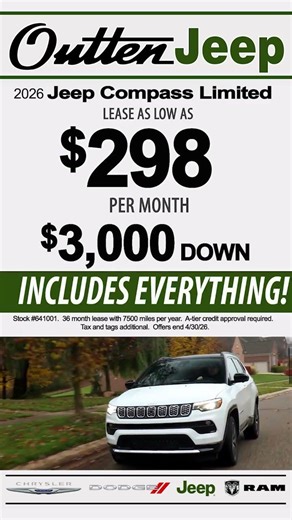 Get A Jeep Compass Limited With Everything Included!