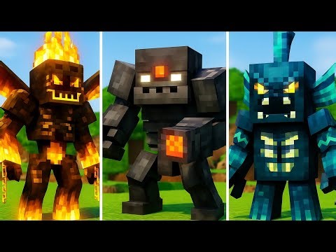 Minecraft but I summon the unique addon bosses....
