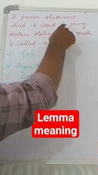 Lemma meaning | math