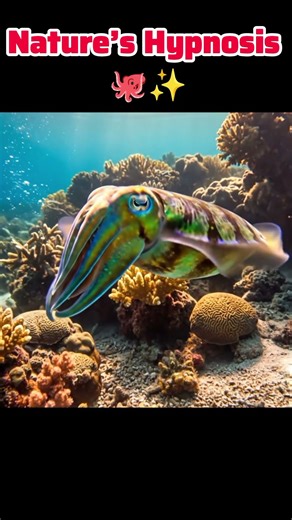 Cuttlefish Creates Hypnotic Waves of Color 🐙✨ | Underwater Miracle in Motion #sea #nature