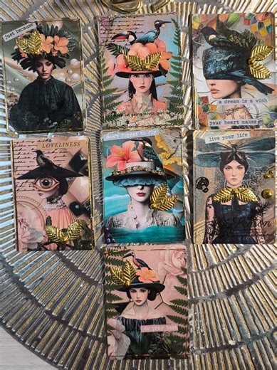 ATC for Trade Sometimes there are cards that come together very quickly - these ones I made over three evenings in a row. I hope you’ll like them. @Melenea ,@TracyC⭐️livingmoments , @❤️🖤sylke🇩🇪 maybe something will catch your eye? #atcfortrade #atccards #arttradingcards #atcs #collageart