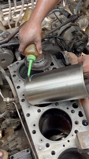 Engine Sleeve Installation on Road #sleeves #engineblock #trending #shorts