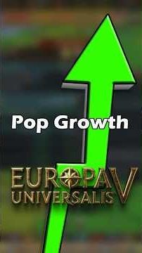 The Secret to Faster Population Growth in EU5 #shorts
