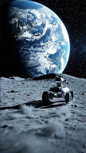 You Won’t Believe This Moon Rover Footage… Earth Looks Alive#lunarrover #moon #space