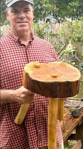 FULL VIDEO OUT NOW: RUSTIC 3 LEGGED STOOL #greenwoodworking #woodworking #diy