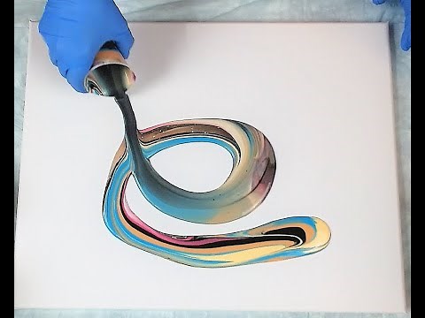 Dirty Acrylic Pour! Tutorial Paint Mixes Put To Work / Fluid Art