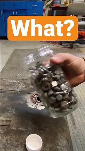 How to help loosen up rust in an old gas tank using nuts and bolts￼