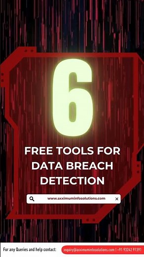 6 Free Tools for Data Breach Detection #databreach #cybersecurity #ethicalhacking
