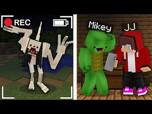 JJ and Mikey Watch The SCARY Nightmare on The Cameras in Minecraft! Maizen